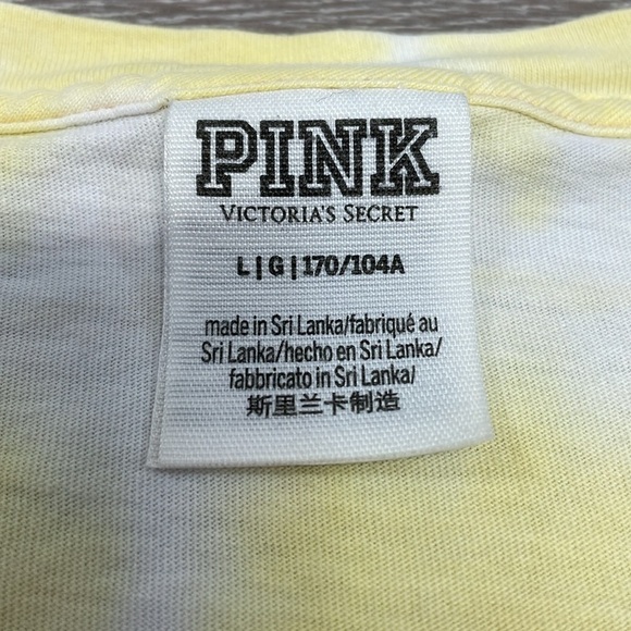 PINK Victoria's Secret Short Sleeve Pocket Campus Tee Tie Dye L - Picture 9 of 12